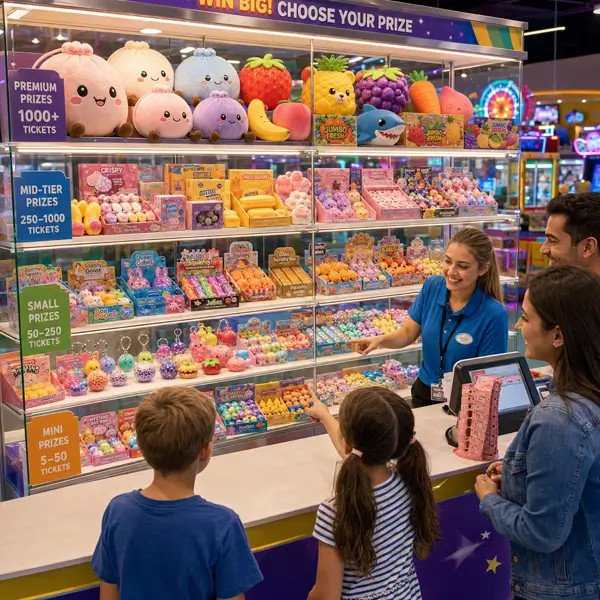 Organize-mini-core-and-jumbo-squeeze-products-for-different-prize-and-redemption-levels