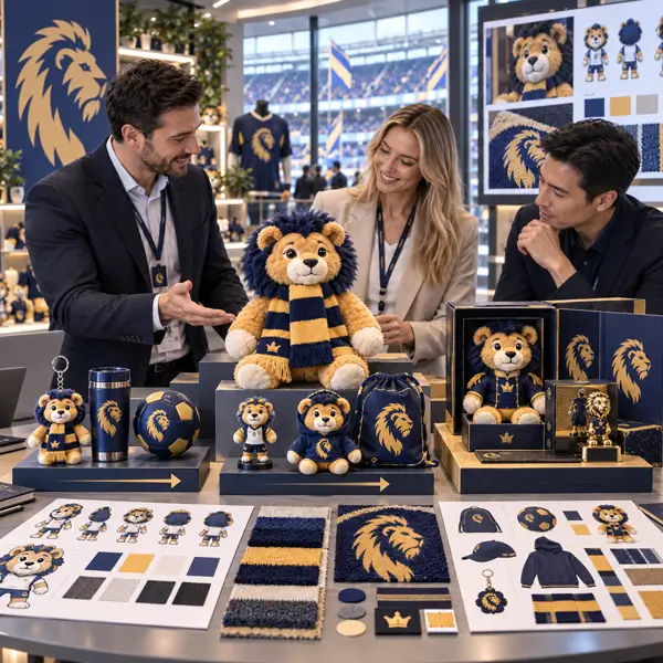 Sports mascot developed into plush keychains mini figures and limited event merchandise